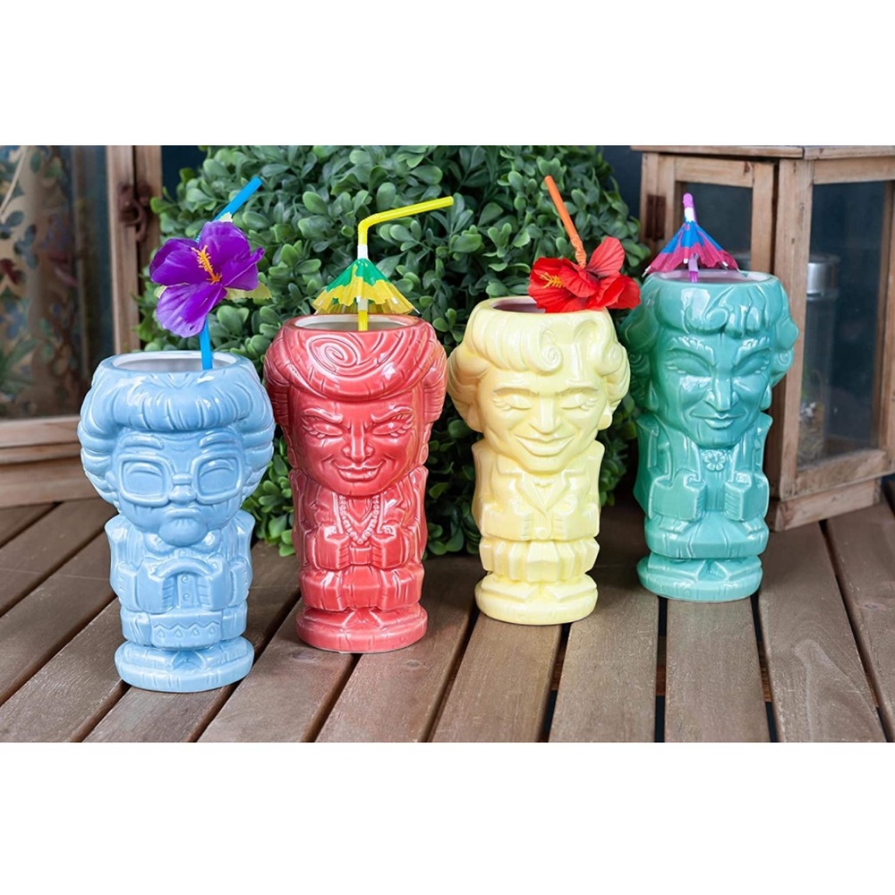 Golden Girls Tiki Drinking Glasses (Set of 4)